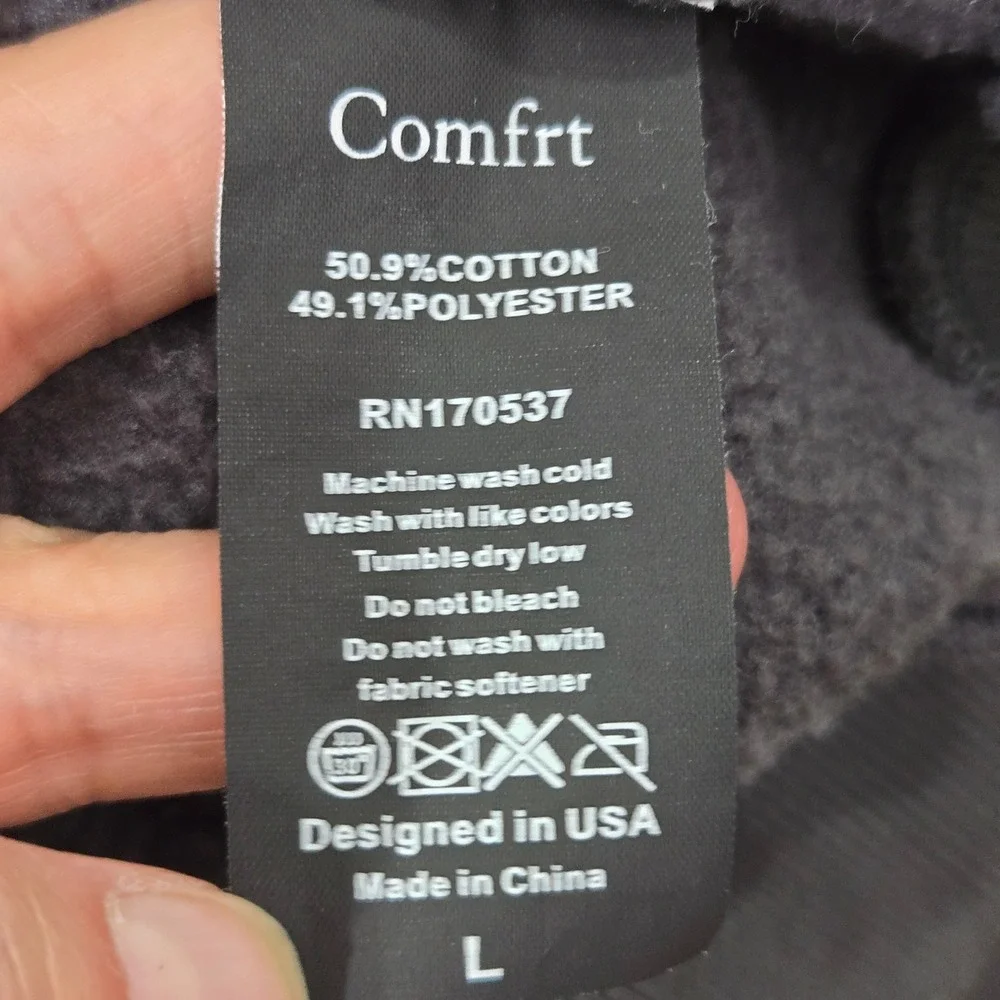 Comfrt Tranquil Sweatsuit pants Hoodie Kids Size L Jogger Set Signature Charcoal